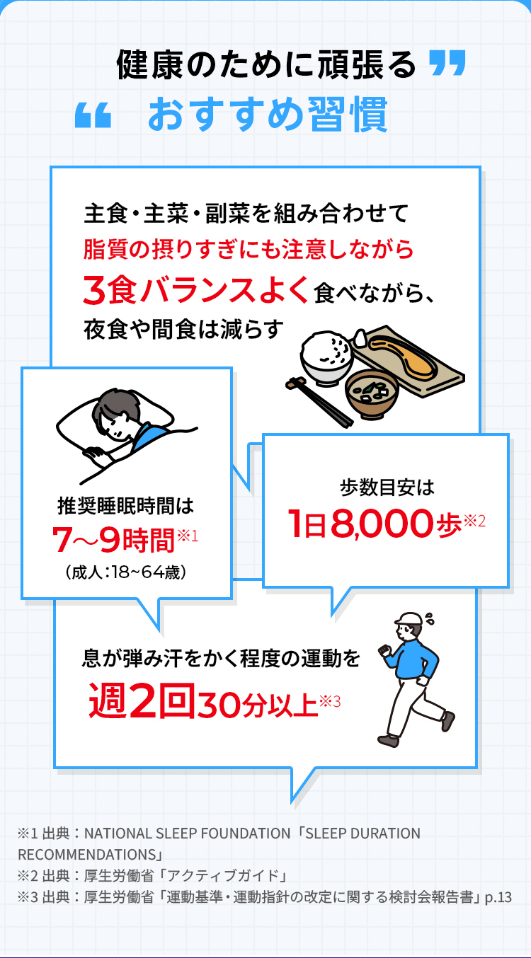 健康のために頑張るおすすめ習慣