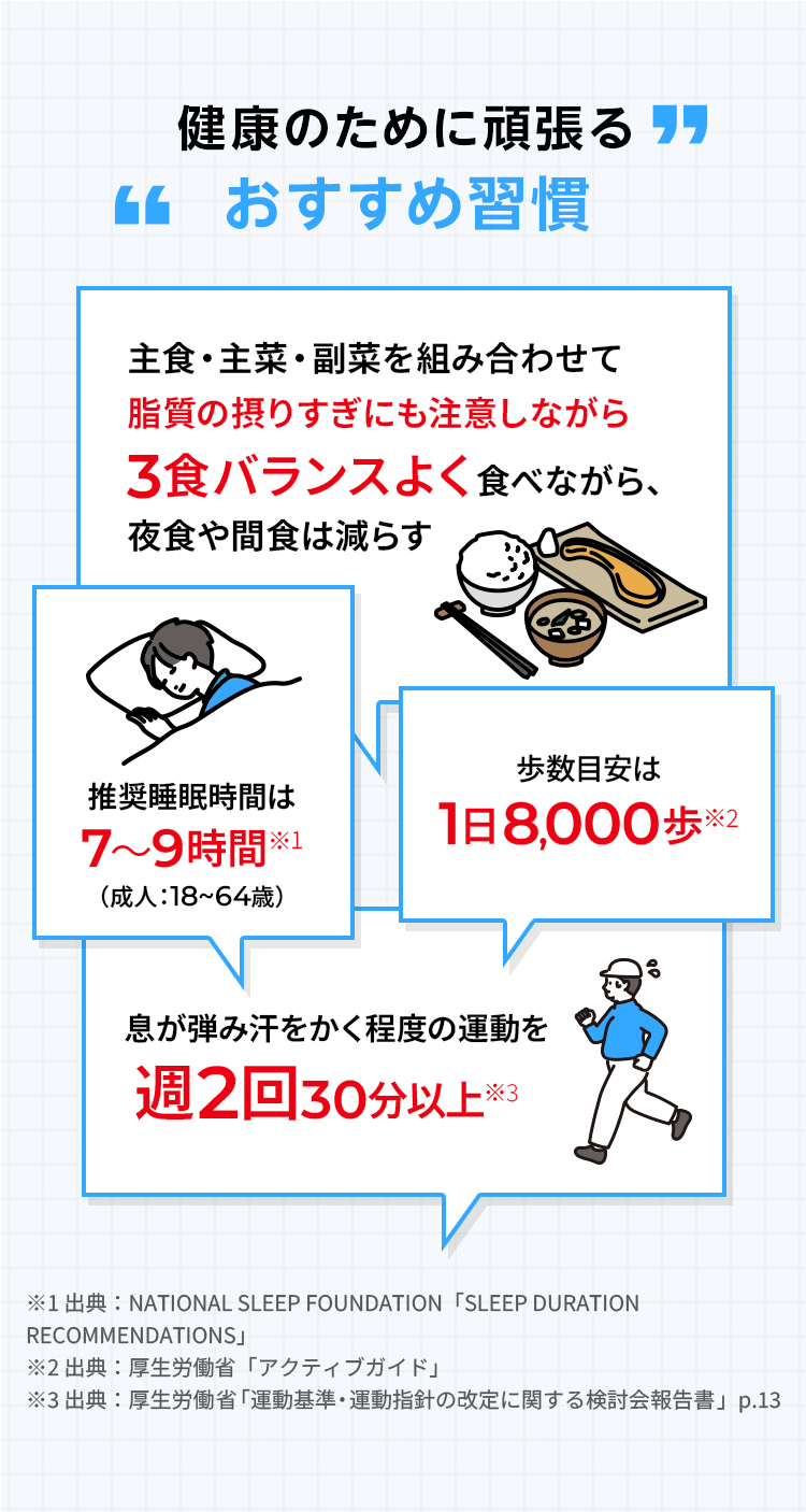 健康のために頑張るおすすめ習慣
